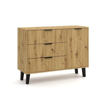 KOMODA SCANDI 1D3S SLIM DĄB ARTISAN
