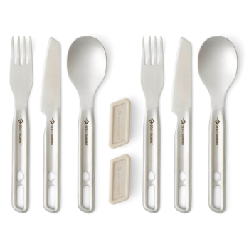 Sztućce turystyczne Sea to Summit Detour SL Steel Cutlery Set 2P