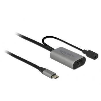 DeLOCK 85392 kabel USB USB 3.2 Gen 1 (3.1 Gen 1) 5 m USB C Czarny, Szary