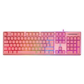 Deltaco Gaming Tastatur USB, RGB, pink, PK75