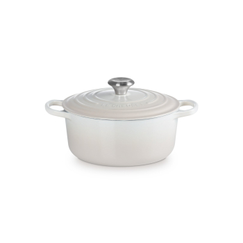 Le Creuset Signature Roaster round 24cm meringue (21177247164430)