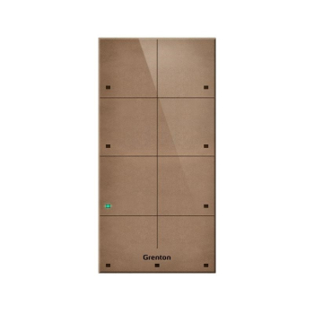 Panel dotykowy Grenton / 8 pól dotykowych / TF-Bus / jasny, wykonany z naturalnej skóry front