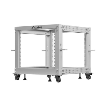 OPEN RACK 19" 9U 600X600-1100 REGULOWANY SZARY LANBERG