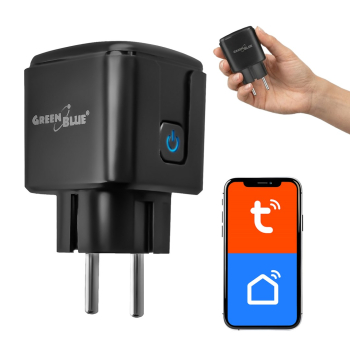 GREENBLUE ZDALNIE STEROWANE GNIAZDKO WIFI, ANDROID/IOS/ALEXA/GOOGLE HOME, TIMER, WATOMIERZ, MAX 16A/3840W GB735 B