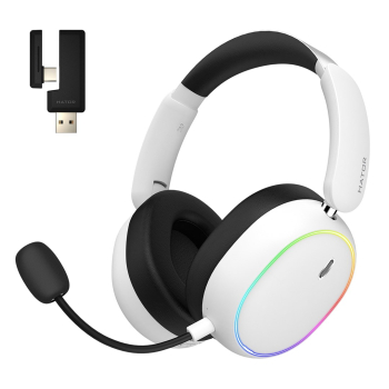 Słuchawki dla graczy Hator Phoenix 2 Wireless bezprzewodowe białe