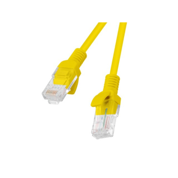 Patchcord UTP Lanberg PCU5-10CC-0100-Y (RJ45 - RJ45 ; 1m; UTP; kat. 5e; kolor żółty)