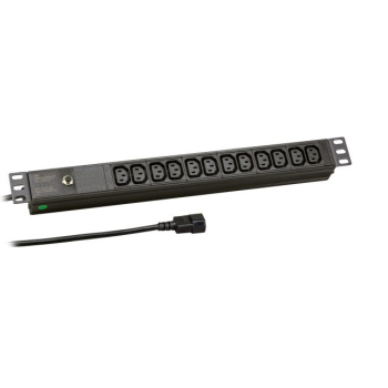 EFB Elektronik EK631CC.1 rozdzielacz zasilania PDU 12 x gniazdo sieciowe 1U Czarny