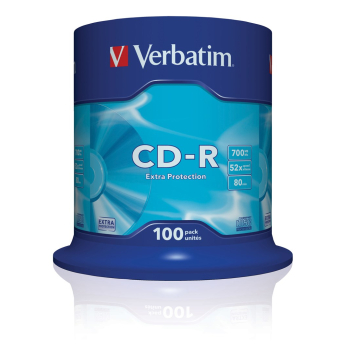 Płyta CD Verbatim 43411 (700MB; 52x; 100szt.; Cake)