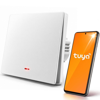 QOLTEC WŁĄCZNIK/WYŁĄCZNIK ŚWIATŁA | 1-KANAŁOWY | WI-FI | TIMER | TUYA | BIAŁY