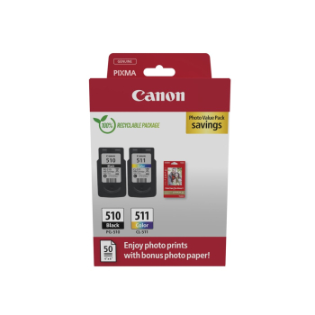 Canon 2970B017 nabój z tuszem 2 szt. Oryginalny Czarny, Cyjan, Purpurowy, Żółty
