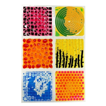 Tullo Ścieżka sensoryczna - sensoryczne płytki z cieczą fakturowe 30x30 cm 6 szt