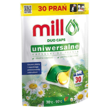 MILL Kapsułki do prania UNIWERSALNE 30 szt. 3K.D (PL, EN, RO, UA, CZ, SK, HU, HR)