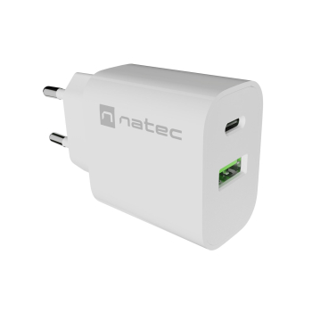 NATEC ŁADOWARKA SIECIOWA RIBERA 1X USB-A + 1X USB-