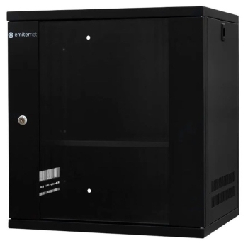 EmiterNet Szafa wisząca  lekka niedzielona 19'' 12U, drzwi blacha/szkło, 550×450×590mm szer./gł./wys.