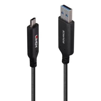 LINDY 10m USB 3.2 Gen 1 Typ A an C Hybridkabel