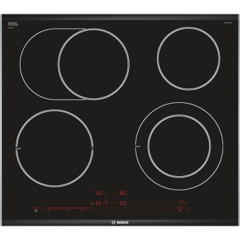 Płyta ceramiczna BOSCH PKN675DP1D (4 pola grzejne; kolor czarny) (OUTLET)