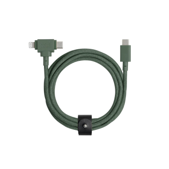 Kabel Native Union Duo (USB-C do USB-C/Lightning), Zielony, USB C, USB C/Lightning, 1.5 m, Męski, Męski
