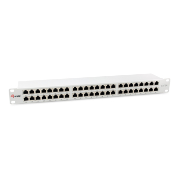 Wyposażenie 19" Patch Panel 48xRJ45 Cat6a FTP 1U 500MHz RAL7035