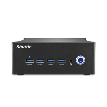 Shuttle Nano PC NT10H5, Intel Core Ultra 5 125H, grafika Intel Arc, 2xHDMI, 2xUSB 4.0 (DP), 2x2.5Gbit LAN, w tym VESA 24/7 praca stała, 1L PC, Mini PC
