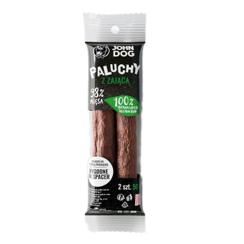 JOHN DOG Paluch Premium z zająca 98% 2 szt 50g- przysmak
