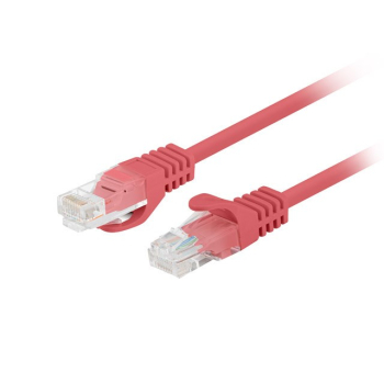 PATCHCORD KAT.5E UTP 0.5M CZERWONY FLUKE PASSED LANBERG 10-PACK
