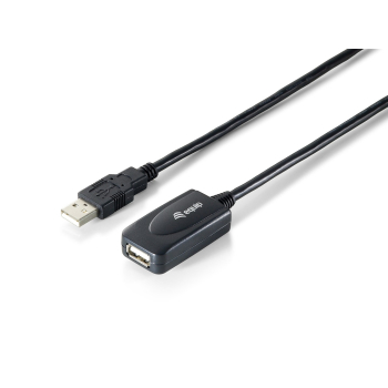 Equip 133311 kabel USB USB 2.0 15 m USB A Czarny