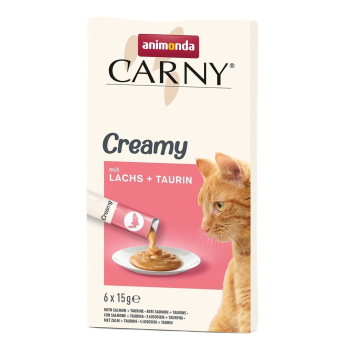 ANIMONDA Carny Creamy z łososiem + tauryna 6x 15g