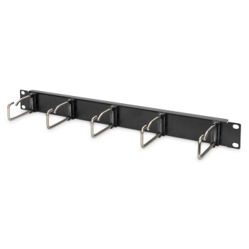 DIGITUS ORGANIZATOR KABLOWY 19" 1U, 5X UCHWYTY STALOWE, 40X75 MM, CZARNY DN-97667