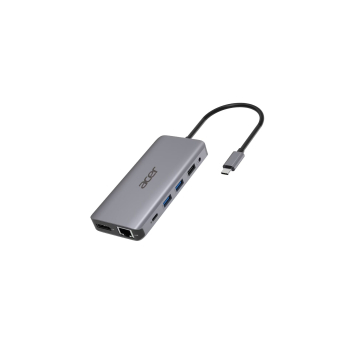 Acer 12-in-1 Type-C Dongle Przewodowa USB 3.2 Gen 1 (3.1 Gen 1) Type-C Srebrny