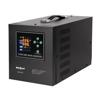 REBEL ZASILACZ AWARYJNY Z CZYSTYM PRZEBIEGIEM SINUSOIDALNYM I FUNKCJĄ ŁADOWANIA 12V 230V 1500VA/1050W LFP4 RB-4029