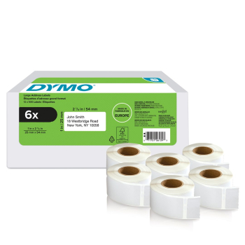 DYMO LW-Rücksendeadress-Etiketten groß 25x54mm 6x 500St./Rol.