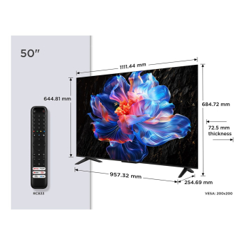 TCL P6K 50P6K Telewizor 127 cm (50") 4K Ultra HD Smart TV Wi-Fi Metaliczny