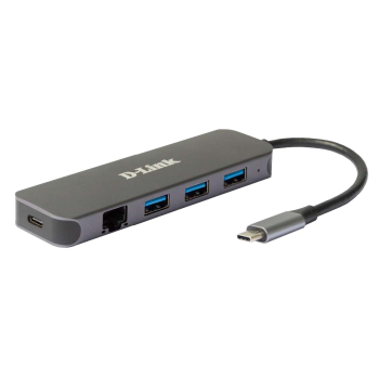 D-Link DUB-2334 stacja dokująca Przewodowa USB Type-C Szary