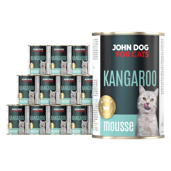 John Dog dorosły kangur mus puszka karma mokra dla kota 400g*12