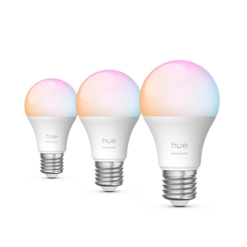 Philips Hue White and color ambiance Essential A60 — Inteligentna żarówka E27 — 806 lm — 8 W — 3 szt.