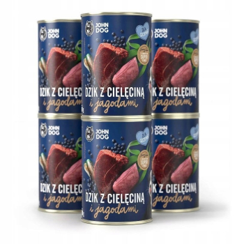 John Dog BERRY dzik z cielęciną i jagodami 400g*6