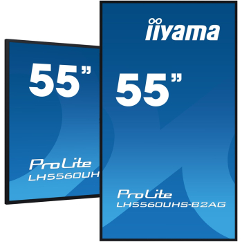 iiyama LH5560UHS-B2AG 55" 3840x2160 UHD VA panel Haze 25% 500cd/m2 W poziomie i w pionie Montaż na ścianie w zestawie