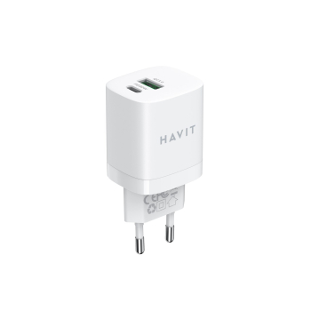 Ładowarka Havit USB-A+USB-C UC30 EU (biały)