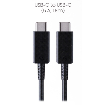 Kabel Samsung EP-DX510JB USB-C/USB-C 1,8m 5A, czarny