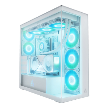 Okno Arctic Xtender Weiß Transparentes Glasfenster mit GPU mount