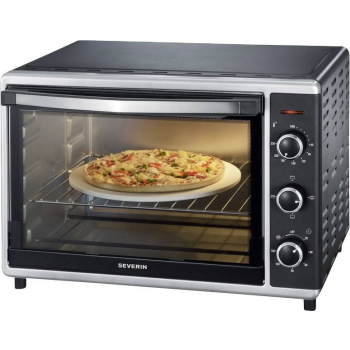 SEVERIN MINI PIEKARNIK, TERMOOBIEG, TEMP. DO 230°C, TIMER DO 120 MIN, KAMIEŃ DO PIZZY, RUSZT, ROŻEN , 42 L, 1800W TO2058