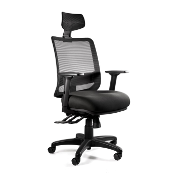 Ergonomiczny fotel biurowy SAGA PLUS czarny