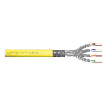 Digitus Kabel instalacyjny kat.7A, S/FTP, Dca-s1a d1 a1, AWG 22/1, LSOH, 1000m, żółty, szpula