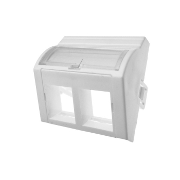 Adapter 45x45 2xRJ45 (wypukły kątowy) ALANTEC