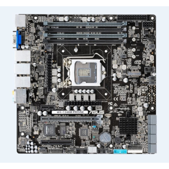 ASUS WS C246M PRO/SE, 1 x Socket LGA1151, Intel C246 Chipset,4x DDR4 2666  UDIMM non-ECC/ECC, 3x PCIe 3.0, 8x SATA, Intel Rapid Storage Technology, 1x
