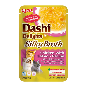 INABA CAT DASHI DELIGHTS SILKY CHICKEN SALMON 40g