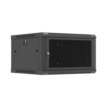 SZAFA INSTALACYJNA RACK WISZĄCA 19" 6U 600X600 CZARNA DRZWI PERFOROWANE LANBERG (FLAT PACK)
