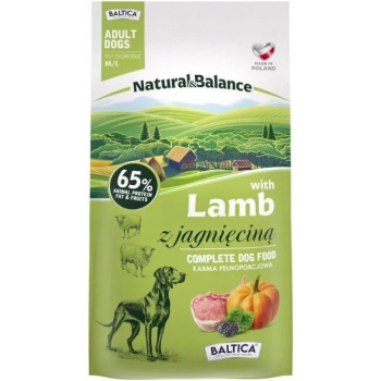 BALTICA NATURAL&BALANCE Jagnięcina M/L 3kg