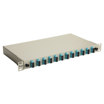 Equip LWL-SpleiĂźkasten 12-Port SC-Duplex OM3 1U komplett  gr