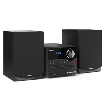 Sharp XL-B517D(BK) Mikrosystem Hi-Fi, CD/FM/USB/Bluetooth v5.0, Wejście Aux, 45W, Czarny Sharp | Mikrosystem Hi-Fi | XL-B517D(BK) | Gniazdo USB | Wejś
